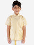 Boys' Parmesan Silk Short Sleeves Ethnic Shirt